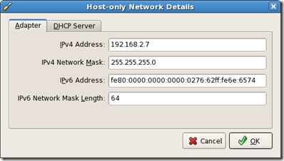 Screenshot-Host-only Network Details